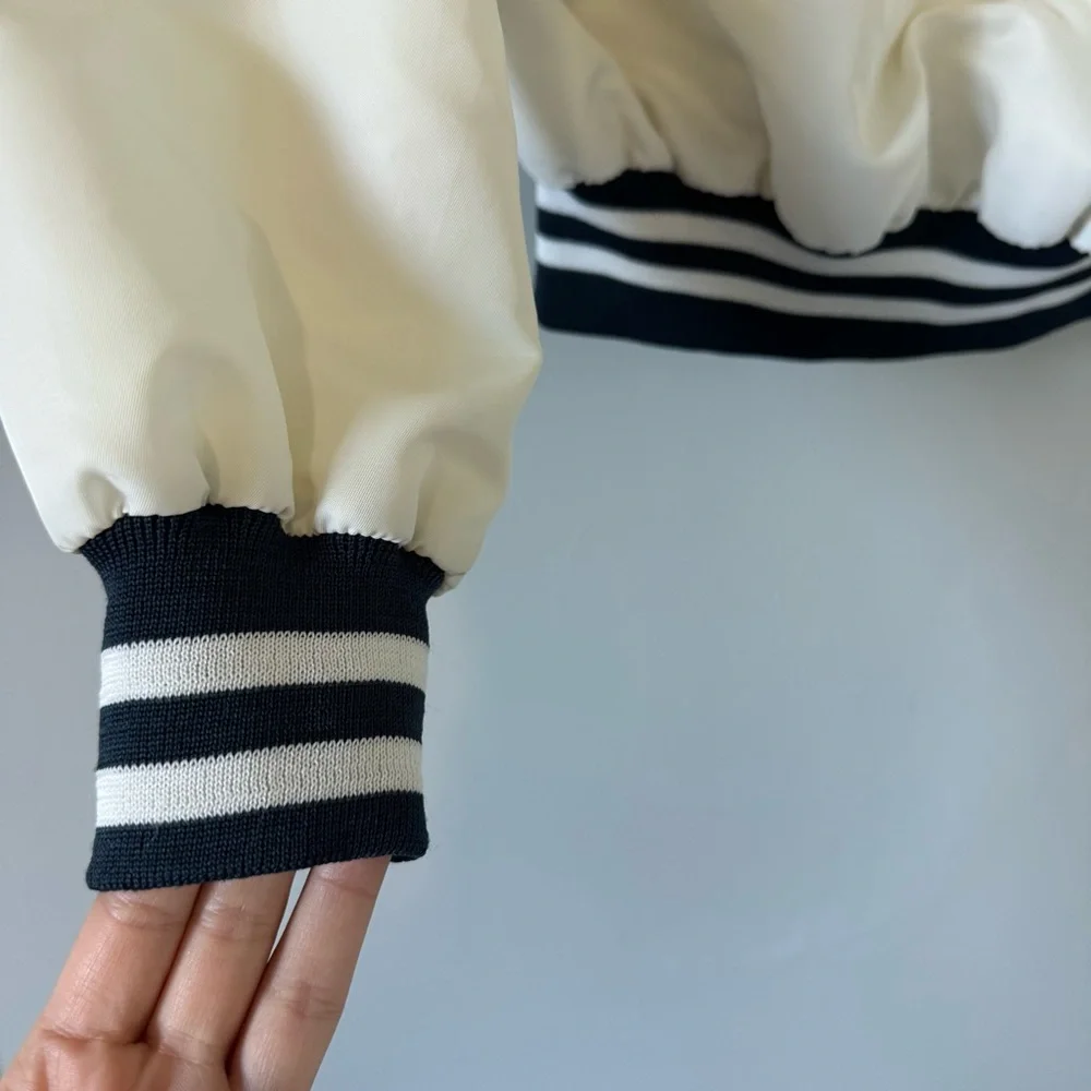 Penn State MVP White and Blue Striped Bomber Jacket - Picture 7 of 7